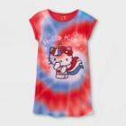 Girls' Hello Kitty Americana Dorm Nightgown - Xs, Blue/black/red