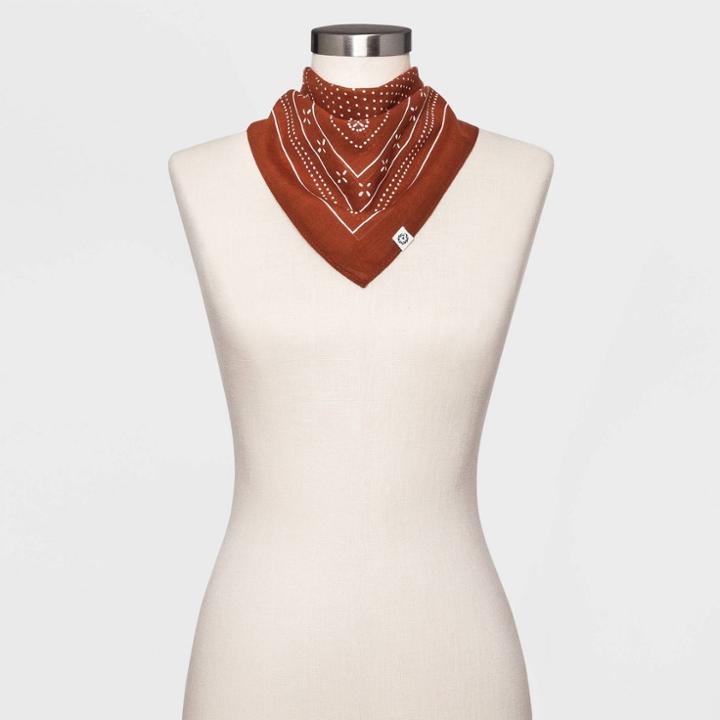 Women's Polka Dot Bandana - Universal Thread Brown