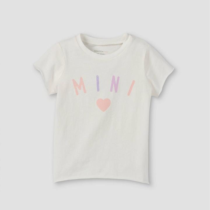 Grayson Mini Toddler Girls' Mommy + Me Short Sleeve T-shirt - Oatmeal