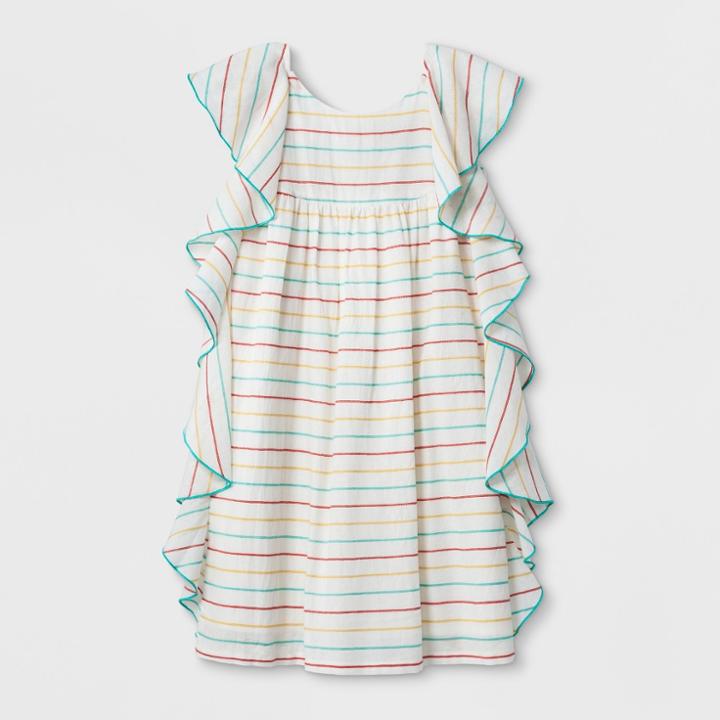 Girls' Woven Dress With Side Ruffle - Cat & Jack Xl,
