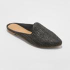 Women's Violet Woven Backless Mules - Universal Thread Black