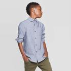 Boys' Long Sleeve Button-down Shirt - Cat & Jack Navy Xs, Boy's, Blue