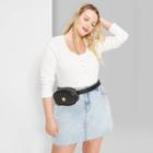 Women's Plus Size Long Sleeve Henley T-shirt - Wild Fable Almond Cream