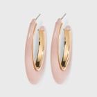 Sugarfix By Baublebar Sleek Resin Hoop Earrings - Light Pink, Women's,