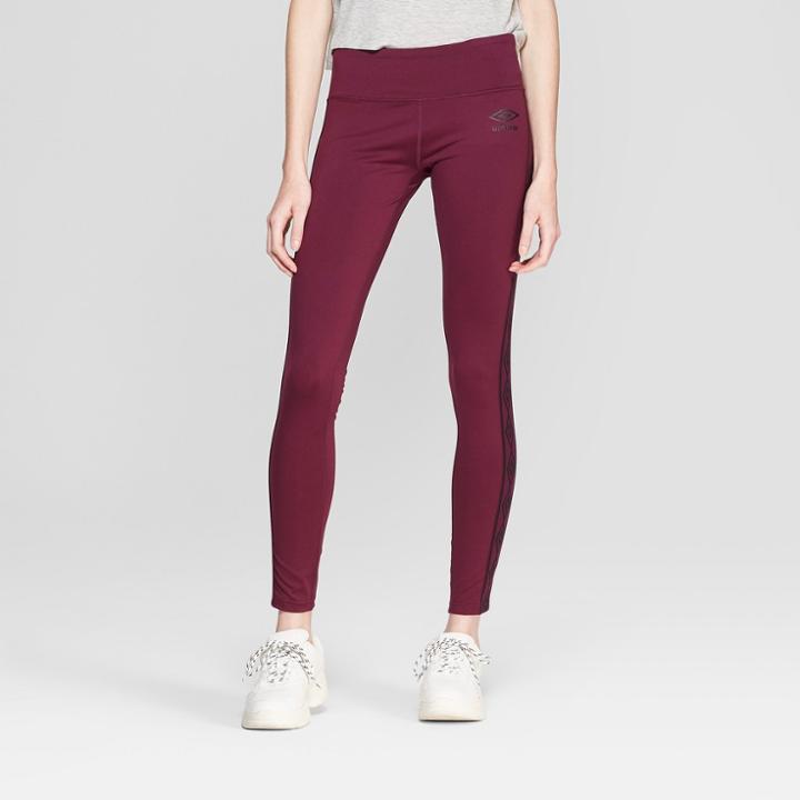 Umbro Women's Logo Taped Leggings - Industrial Gray/silver