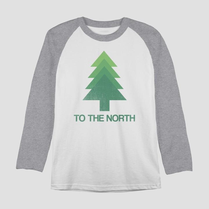 Men's Long Sleeve To The North Graphic T-shirt - Awake White