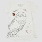 Toddler Girls' Harry Potter Hedwig Short Sleeve T-shirt - White