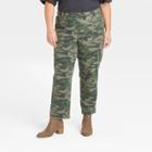 Women's High-rise Straight Cropped Jeans - Universal Thread Camo