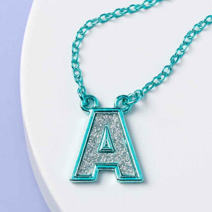 Girls' 'a' Necklace - More Than Magic Teal, Blue