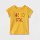 Toddler Girls' Hello Fall Short Sleeve Graphic T-shirt - Cat & Jack Yellow