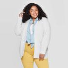 Women's Plus Size Long Sleeve Honeycomb Open Layering Cardigan - Universal Thread Gray