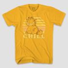 Men's Garfield Chill Tone Short Sleeve Graphic T-shirt - Gold S, Men's,