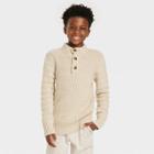 Boys' Textured Mock Neck Sweater - Cat & Jack Cream