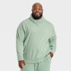 Men's Big & Tall Washed Fleece Hoodie - All In Motion Light Green