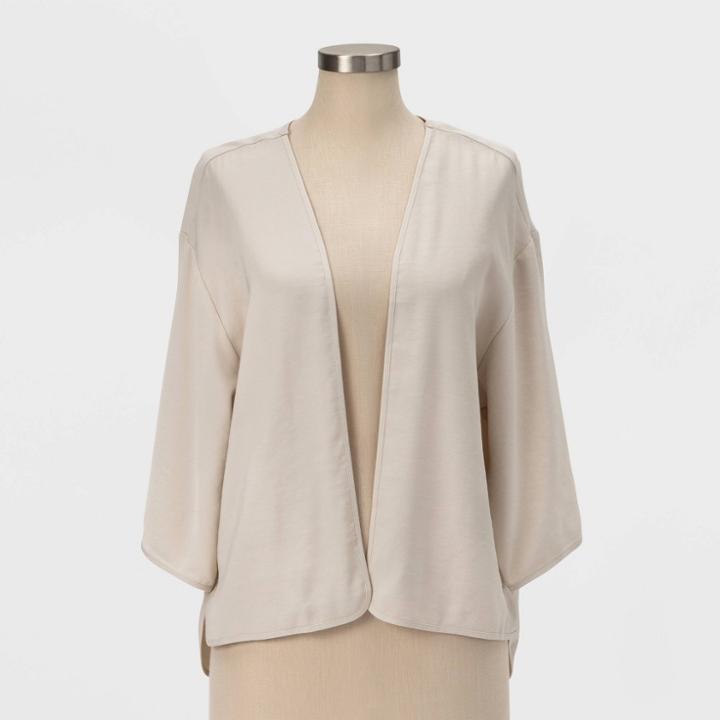 Women's Plus Size Kimono Jacket - Universal Thread Cream One Size, Women's, Size: One Size