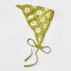 Daisy Crochet Headscarf - Wild Fable Green