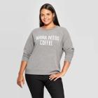 Grayson Threads Women's Mama Needs Coffee Graphic Plus Size Sweatshirt (juniors') - Gray 3x, Women's, Size: