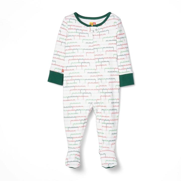 Baby Stacked Brick Pattern One Piece Pajama - Lego Collection X Target White Newborn
