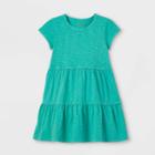 Girls' Tiered Knit Dress - Cat & Jack Jade Green