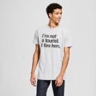 Men's Short Sleeve I'm Not A Tourist, I Live Here Graphic T-shirt - Awake Gray