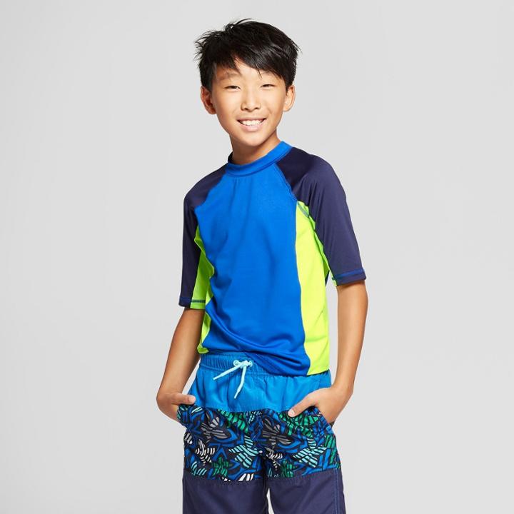 Boys' Rash Guard - Cat & Jack Blue S, Boy's,