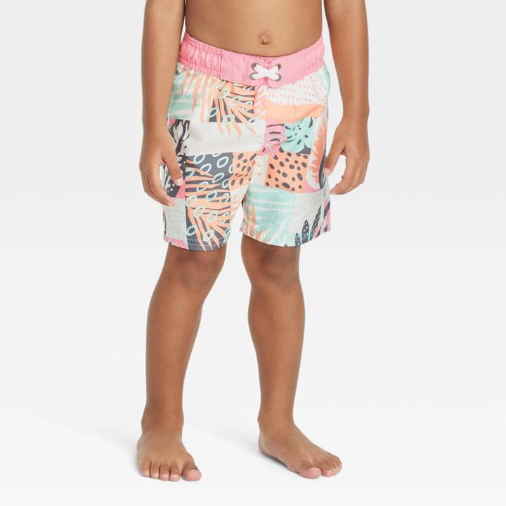 Toddler Boys' Leaf Swim Shorts - Cat & Jack