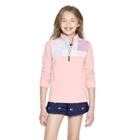 Girls' Long Sleeve 1/4 Zip Pullover Patchwork Whale Sweatshirt - Pink S - Vineyard Vines For Target