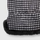 Isotoner Women's Recycled Fleece Hounds Tooth Gloves - Black