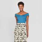 Women's Off The Shoulder Top - Who What Wear Blue