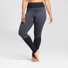 Plus Size Women's Plus Comfort Ribbed Long Leggings - Joylab Charcoal Heather
