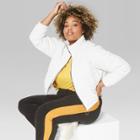 Women's Plus Size Cropped Puffer Coat - Wild Fable White