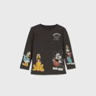 Toddler Boys' Mickey Mouse And Friends Long Sleeve Graphic T-shirt - Gray