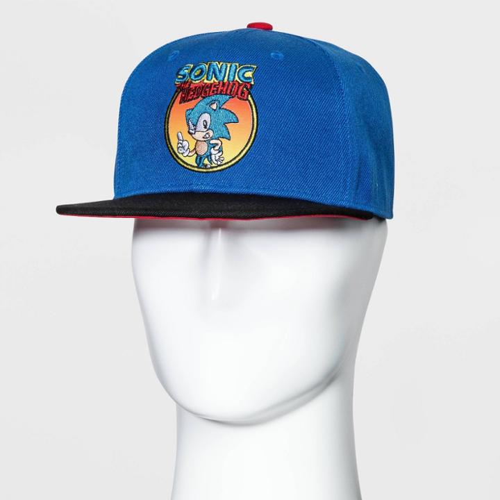 Men's Sonic The Hedgehog Flat Brim Baseball Cap -