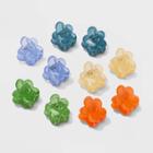 Flower Mini Claw Hair Clips 10pk - Wild Fable Multicolor Brights