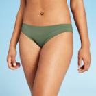 Women's Textured Cheeky Bikini Bottom - Shade & Shore Palm Green