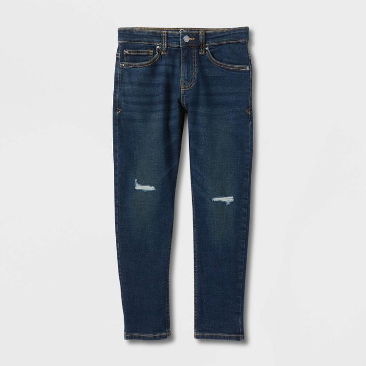 Boys' Stretch Relaxed Taper Jeans- Art Class Dark Wash