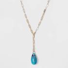 Sugarfix By Baublebar Turquoise Y-chain Necklace - Turquoise, Women's, Blue