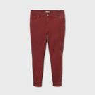 Women's Plus Size Mid-rise Skinny Jeans - Ava & Viv Cabernet Red