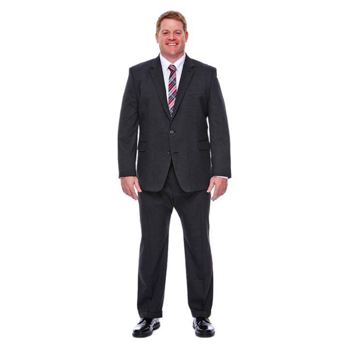 Haggar H26 - Men's Big & Tall Classic Fit Stretch Suit Jacket Charcoal (grey) 50r, Size: