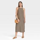Women's Sleeveless Racer Back Dress - A New Day Brown