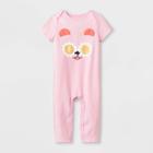 Petitebaby Girls' Short Sleeve Puppy Ear Romper - Cat & Jack Pink