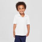 Petitetoddler Boys' Short Sleeve Interlock Uniform Polo Shirt - Cat & Jack White