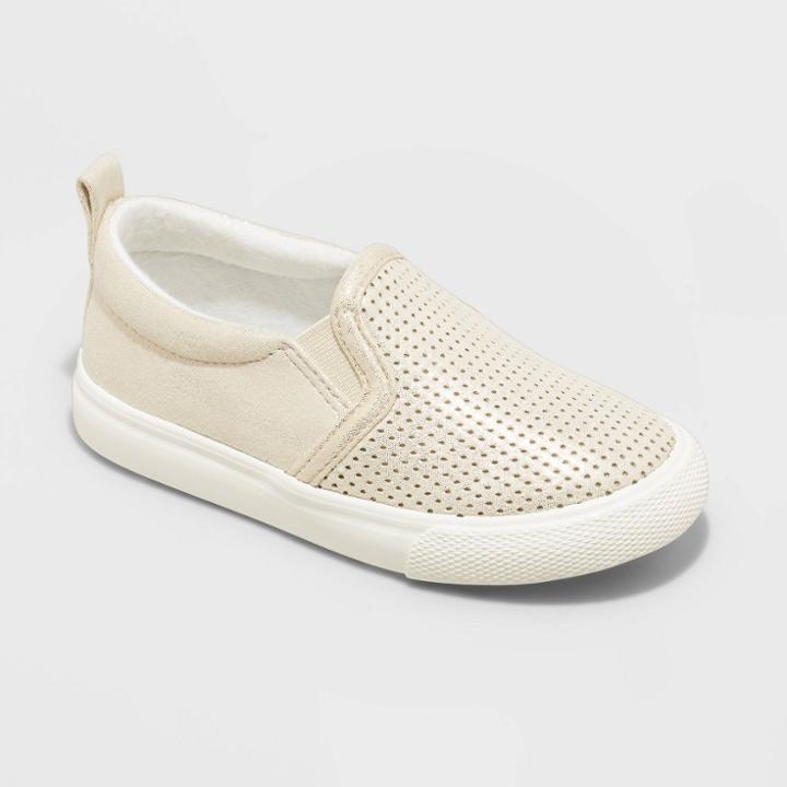 Toddler Girls' Emilia Slip-on Apparel Sneakers - Cat & Jack Gold