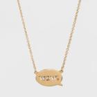 Charm Speech Bubble With Cutout Wow! Necklace - Wild Fable Gold