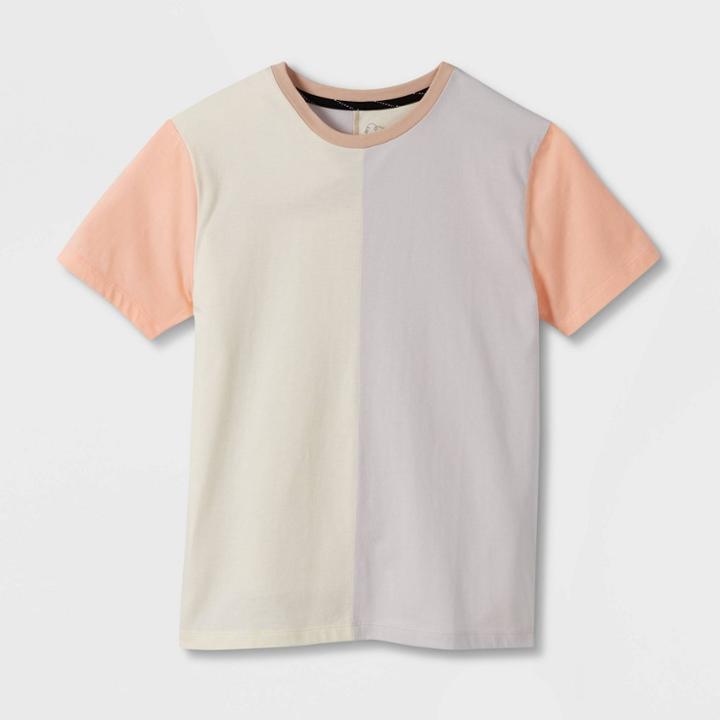 Boys' Colorblock Short Sleeve T-shirt - Art Class Cream/gray