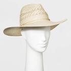 Women's Paper Straw Fedora Hat - Universal Thread Natural, Women's, Size: