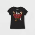 Girls' Looney Tunes Short Sleeve Graphic T-shirt - Black