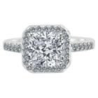 Zirconmania Women's Zirconite 1.5ctw Square Princess Cut Cubic Zirconia Ring,