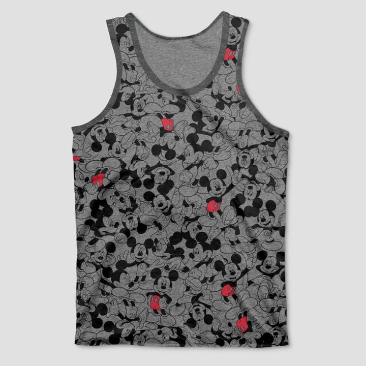 Men's Disney Mickey Mouse Tank Tops - Metallic Pewter