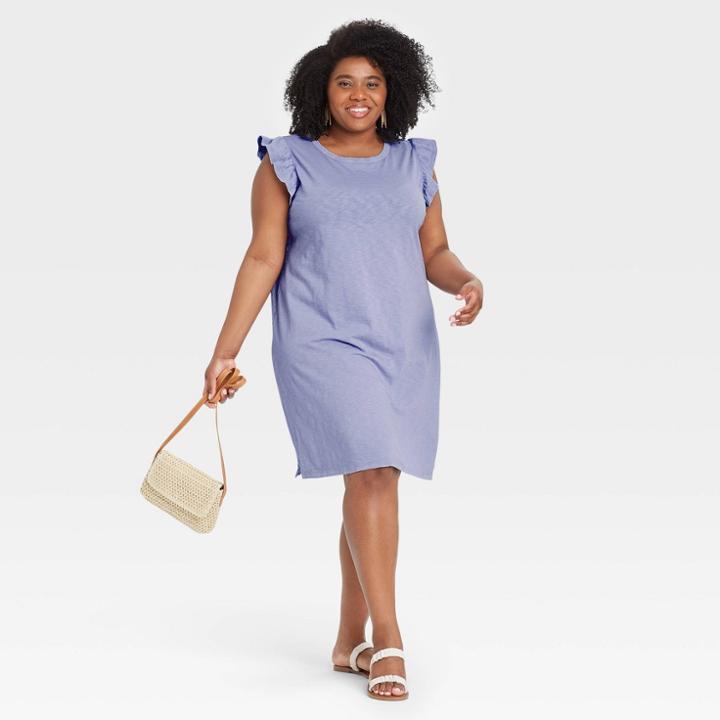 Women's Plus Size Tank Dress - Universal Thread Purple